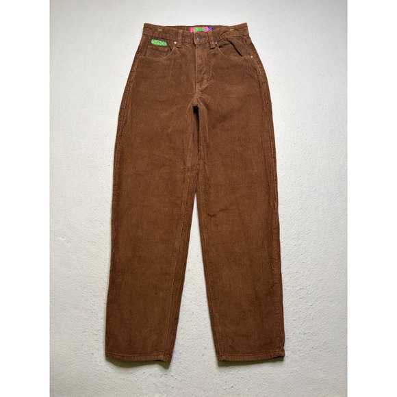 Empyre Pants - Empyre Corduroy Pants Womens 4 Brown Skate Y2K High Waisted Straight Leg